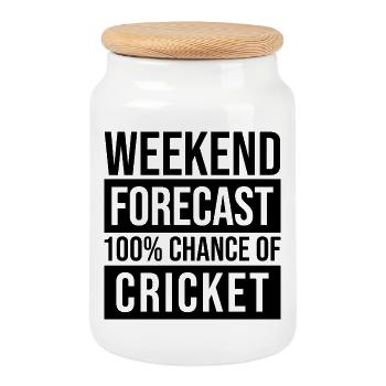 Cricket Cricket Cricket - Keksdose mit Holzdeckel - Weiß - Vorne