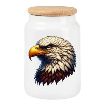 Adler - Keksdose mit Holzdeckel - Weiß - Vorne