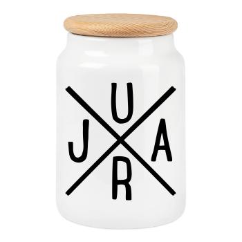 Jura - Keksdose mit Holzdeckel - Weiß - Vorne