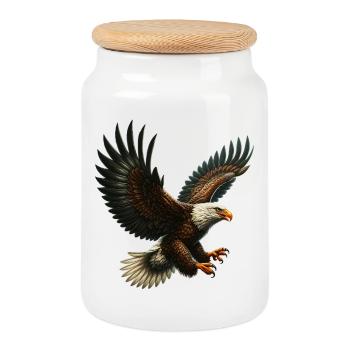 Adler - Keksdose mit Holzdeckel - Weiß - Vorne