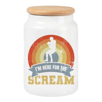 Blague sur le football américain - Boîte à biscuits avec couvercle en bois - blanc - Devant