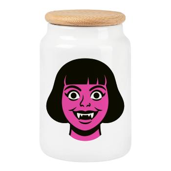 Vampire Woman - Keksdose mit Holzdeckel - Weiß - Vorne