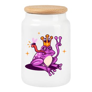 Prince Toad - Cookie Jar with Wooden Lid - white - Front
