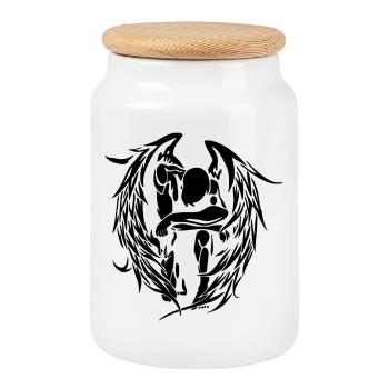 Erzengel Michael - Angel Spirit & Soul - Keksdose mit Holzdeckel - Weiß - Vorne