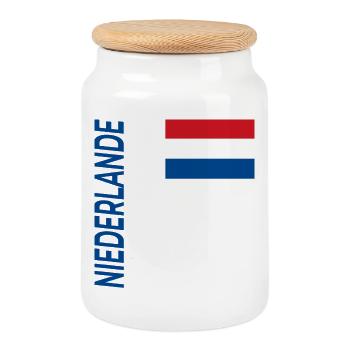 Texel - Keksdose mit Holzdeckel - Weiß - Vorne