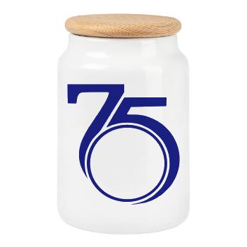 75 Paris - Cookie Jar with Wooden Lid - white - Front