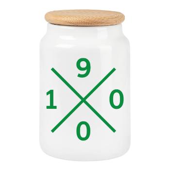 1900 Mönchengladbach Fan Hoodie, T-Shirt, Pillow - Cookie Jar with Wooden Lid - white - Front