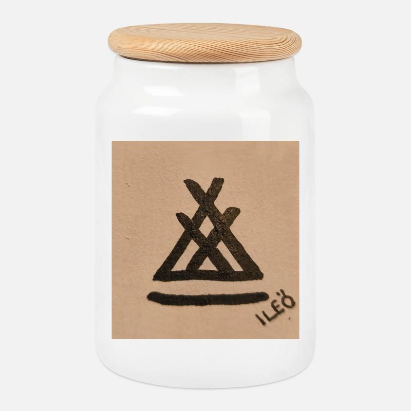 Lavvu - Keksdose mit Holzdeckel - Weiß