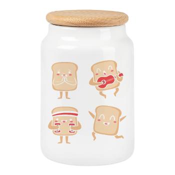 Baker Baker Baking - Cookie Jar with Wooden Lid - white - Front