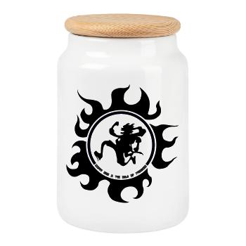 JB-Child_of_Freedom - Cookie Jar with Wooden Lid - white - Front