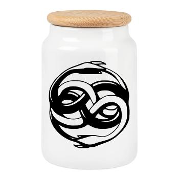 Sandworm Auryn - Cookie Jar with Wooden Lid - white - Front