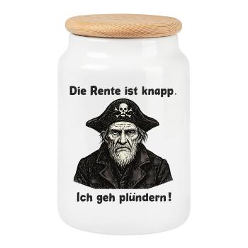 Pension rare de pirates pilleurs - Boîte à biscuits avec couvercle en bois - blanc - Devant