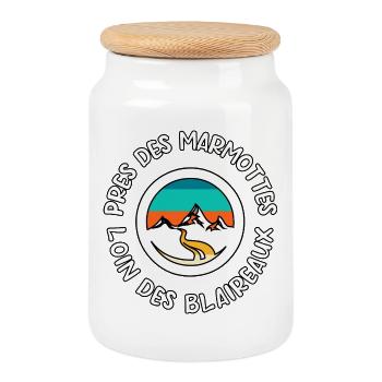 Marmots Monts Market - Keksdose mit Holzdeckel - Weiß - Vorne