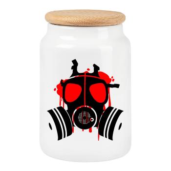 death is everywhere - Boîte à biscuits avec couvercle en bois - blanc - Devant