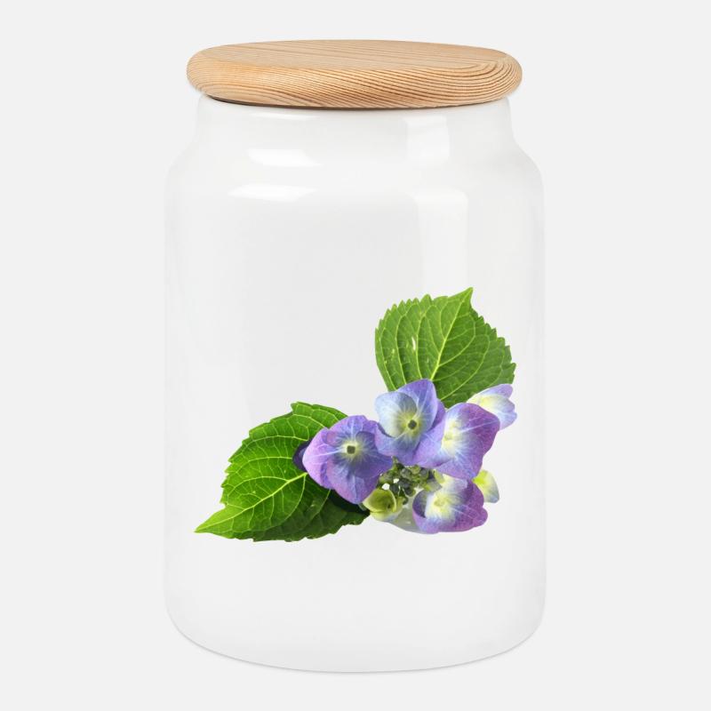 veilchen blume blüte natur - Keksdose mit Holzdeckel - Weiß