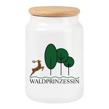 Cadeaux drôles pour les chasseurs et les rangers - Boîte à biscuits avec couvercle en bois - blanc - Devant