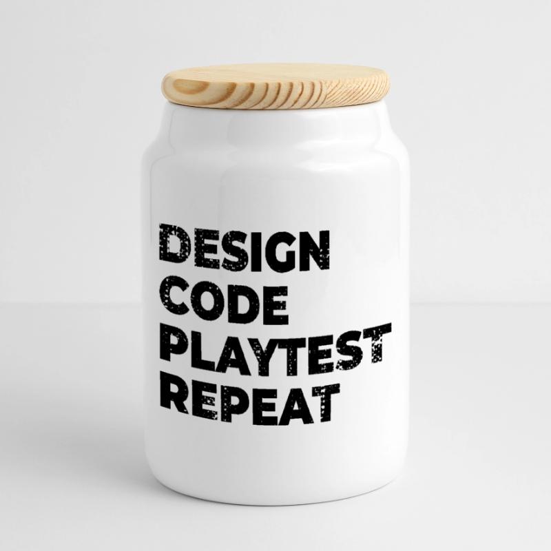 Test de test de Design Code Boîte à biscuits avec couvercle en bois