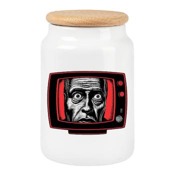 TV 02 - Keksdose mit Holzdeckel - Weiß - Vorne