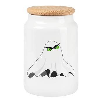 Ghost - Cookie Jar with Wooden Lid - white - Front