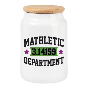 Mathletic Abteilung - Keksdose mit Holzdeckel - Weiß - Vorne
