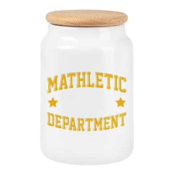 Mathletic Abteilung - Keksdose mit Holzdeckel - Weiß - Vorne