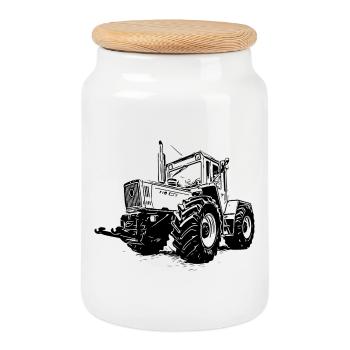 The Green Colossus - Cookie Jar with Wooden Lid - white - Front