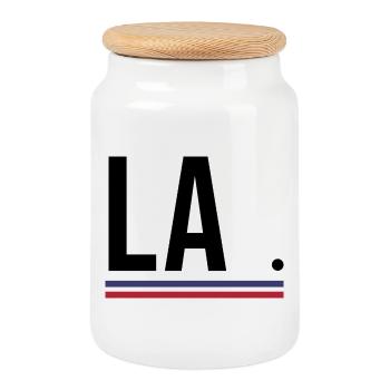Los Angeles – West Coast Streetwear Shirt - Cookie Jar with Wooden Lid - white - Front