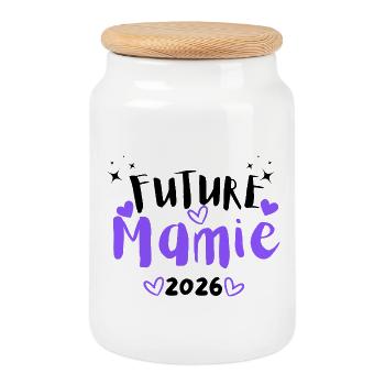 Future Granny 2026 - Cookie Jar with Wooden Lid - white - Front
