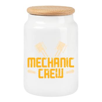 Mécanicien automobile Mécatronicien Technicien Tournevis Cadeau - Boîte à biscuits avec couvercle en bois - blanc - Devant
