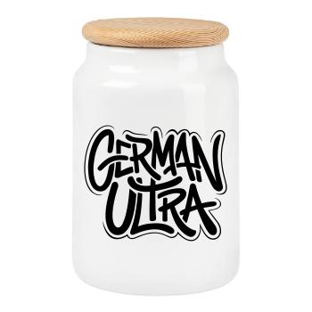 German ultra  - Keksdose mit Holzdeckel - Weiß - Vorne