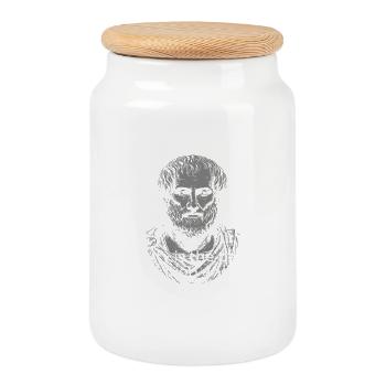 La pauvreté d’Aristote déclenche des révolutions - Boîte à biscuits avec couvercle en bois - blanc - Devant