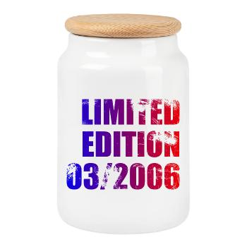 20. Geburtstag Limited Edition 03/2006 - Keksdose mit Holzdeckel - Weiß - Vorne