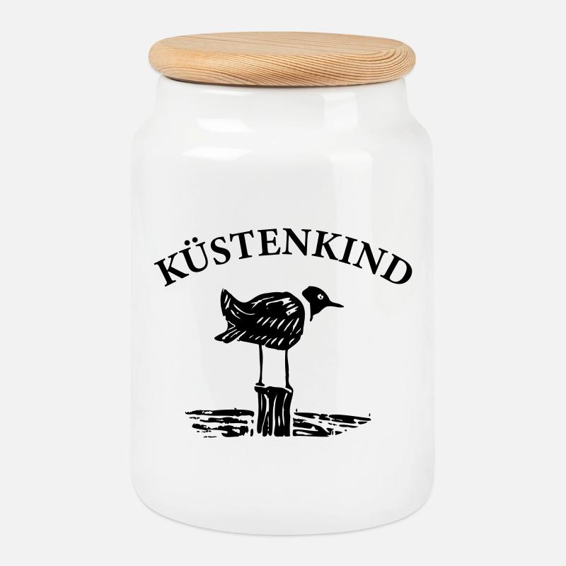KüstenKind - Keksdose mit Holzdeckel - Weiß