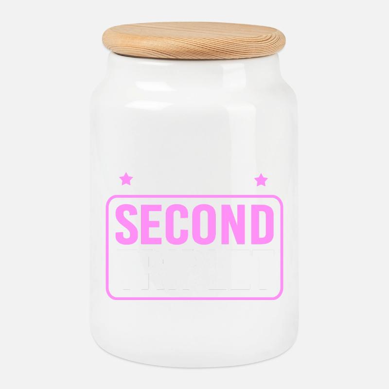 Drillinge - Keksdose mit Holzdeckel - Weiß