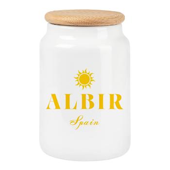 Albir Spanien Suncrest - Keksdose mit Holzdeckel - Weiß - Vorne