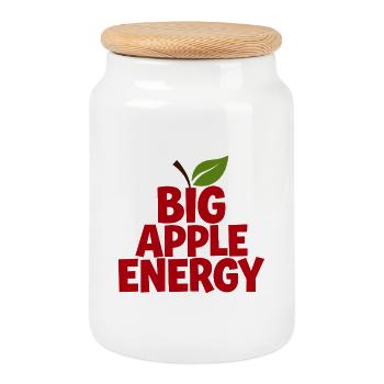 Big Apple Energy NYC New York City Lifestyle - Keksdose mit Holzdeckel - Weiß - Vorne