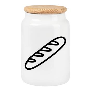 wand - Cookie Jar with Wooden Lid - white - Front