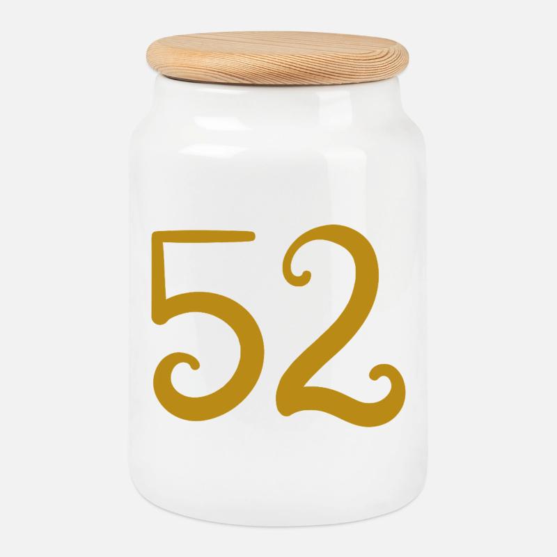52 - Boîte à biscuits avec couvercle en bois - blanc