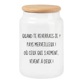 Cinéma / Citation / Série télé / Geek - Boîte à biscuits avec couvercle en bois - blanc - Devant