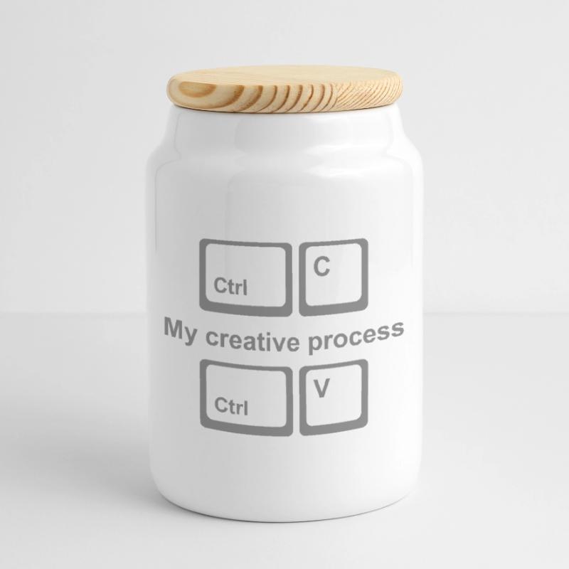 Copy Paste Shirt – Funny Coder & Designer Tee Boîte à biscuits avec couvercle en bois