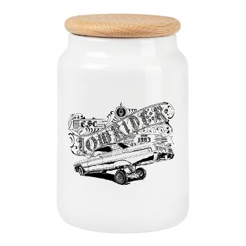 E.S.C. Lowrider - Keksdose mit Holzdeckel - Weiß - Vorne