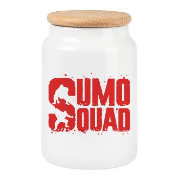 Sumoringer Sumo Wrestling Nagoya Sumo Squad - Keksdose mit Holzdeckel - Weiß - Vorne