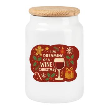 I’m Dreaming – Funny Holiday Design - Keksdose mit Holzdeckel - Weiß - Vorne