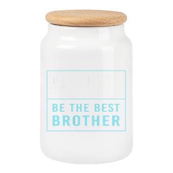 Gender Reveal Réveillon du Nouvel An - Boîte à biscuits avec couvercle en bois - blanc - Devant