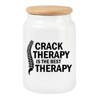 Chiropraktiker Crack-Therapie Beste klinische Therapie - Keksdose mit Holzdeckel - Weiß - Vorne
