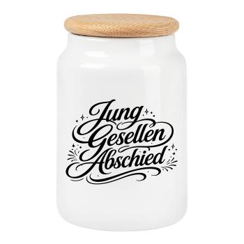 Junggesellen Abschied Jga Party - Keksdose mit Holzdeckel - Weiß - Vorne