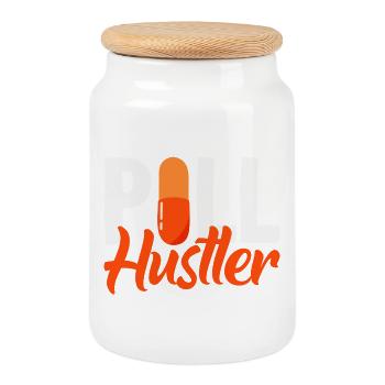 Pharmacist Pharmaceutical Technical - Cookie Jar with Wooden Lid - white - Front