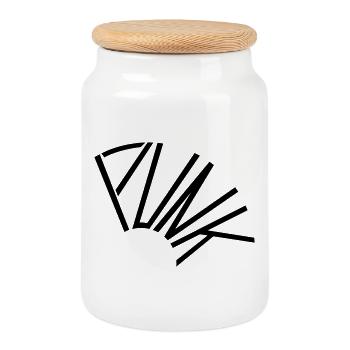 Punk - Keksdose mit Holzdeckel - Weiß - Vorne