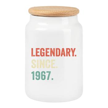 legendary since 1967 - Cookie Jar with Wooden Lid - white - Front