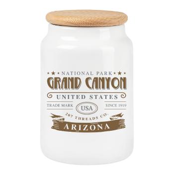 National Park Grand Canyon US Arizona - Cookie Jar with Wooden Lid - white - Front